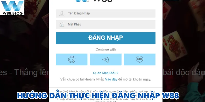 Hướng dẫn chi tiết giúp bạn đăng nhập W88 thành công trong vài phút