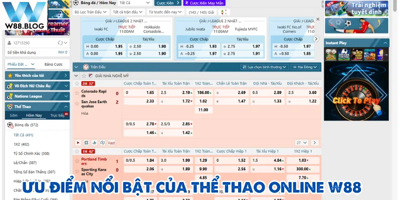 Thể thao online W88 chính là lựa chọn hàng đầu khi tham gia cá cược
