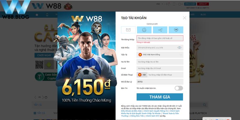 W88 556 Hướng dẫn nhanh cách bắt đầu tại W88