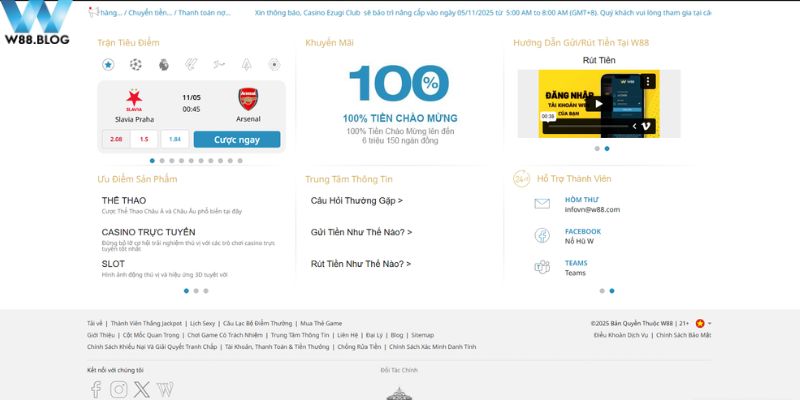 W88 554 Thống kê tổng quan về nhà cái W88
